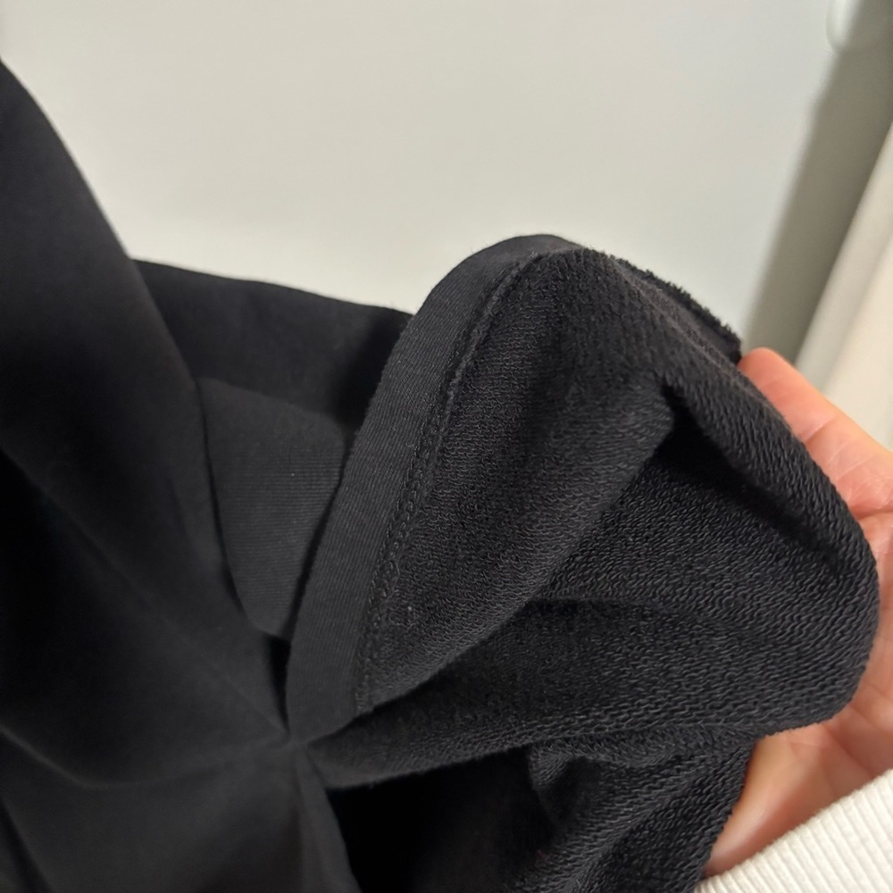 Modern Citizen Terry Cloth Cotton Black Tie Front Long Sleeve Midi Dress Size M - Picture 10 of 14
